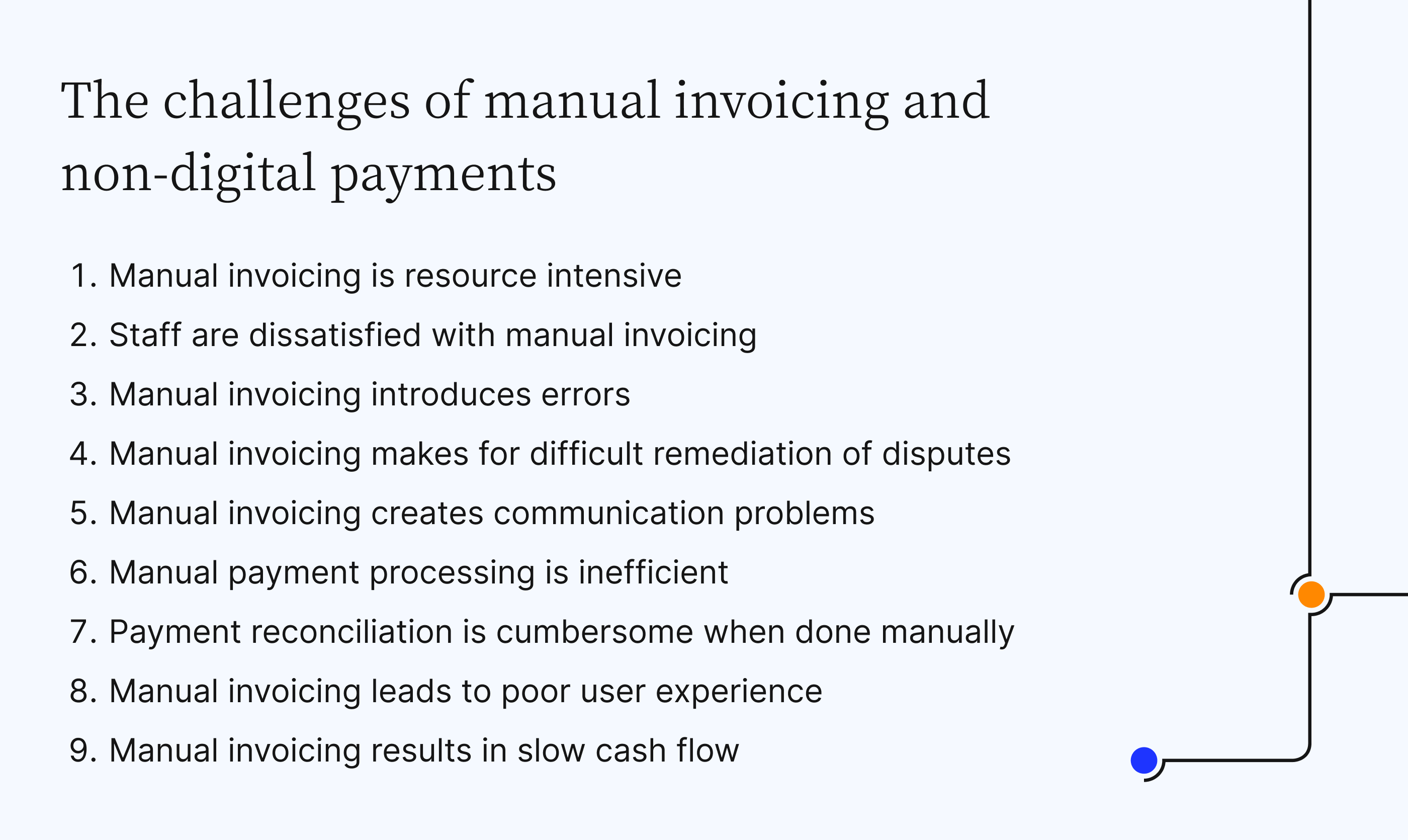The challenges of manual invoicing and non-digital payments